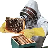 Schutzhandschuhe – 2 Stück lange Manschette aus Leder mit Netzbelüftung | Strapazierfähige Handausrüstung, Anti-Sting, Sicherheitshandschuhe für die Arbeit mit Bienenstock, kranke Abdeckungen