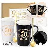 Goldene Hochzeit Hochzeitstag Geschenke für Frauen Männer Paare, 50 Jahre Hochzeit Jahrestag Geschenk für Sie Ihn, 50. Hochzeitstag Geschenk zum Goldenen Hochzeit Hochzeitstag Mann Frau