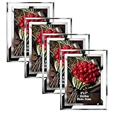 PETAFLOP Bilderrahmen 13x18, Bilderrahmen Glas 4er-Set für Hochzeiten, Häuser, Büros