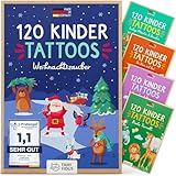 Famifidus 120 hautfreundliche Kinder Tattoos I Dermatologisch SEHR GUT I Kindertattoos MADE IN GERMANY I Unsere Tattoos für Kinder (Weihnachten & Adventskalender)