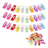 30 Stück Nähklammern Stoffklammern,Nähzubehör Multifunktionale Nähklammern, Nähclips DIY-Klammern zum Nähen, Stofffixieren usw (Mehrere Farben)