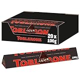 Toblerone Dunkel – Schweizer Schokolade mit Honig- und Mandelnougat – 20 x 100g