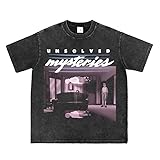 Bellelement Unsolved Mystery's Vintage TV Show Graphic T-Shirt, Schwarz, 3XL-4XL