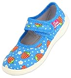 Beck Unisex Kinder Erdbeere Hausschuh, Blau, 33 EU