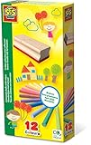 SES creative 00208 Bunte Kreide mit Tafelwischer, 13-teiliges Set