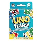 Mattel Games UNO Teams Kartenspiele für Kinder, Erwachsene und Familienabende, Partys und Reisen mit Sonderregeln für das Spielen in Zweierteams, HXT58, [Mehrfarbig]