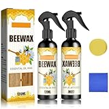 Bienenwachs Möbelpolitur, Bienenwachs Spray, Natürliches Mikromolekularisiertes Bienenwachsspray, Möbelpflege Bienenwachsspray, für Möbelpflege, Wasserdicht Abriebfest, Unsichtbare Kratzer, 2 Sets