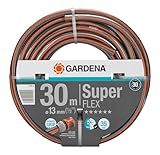 Gardena Premium SuperFLEX Schlauch 13 mm (1/2 Zoll), 30 m: Gartenschlauch mit Power-Grip-Profil, 35 bar Berstdruck, hochflexibel, formstabil, UV-beständig (18096-20) schwarz