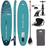 Aqua Marina Aufblasbar Sup Board Stand up Paddle AQUAMARINA Vapor Komplette Packung 315x79x15 cm mit Kajak Sitz