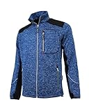 WORK IDEA Strick Fleecejacke Herren, Jacke Fleece Strickjacke, atmungsaktive Outdoor Fleecejacken für Herren, warme und leichte Strickfleecejacke mit Reißverschluss…