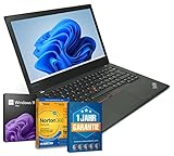 Lenovo ThinkPad T470 UltraBook 14 Zoll Laptop Intel Core i5-6200U@ bis zu 2,8 GHz 16 GB 512 GB SSD mit Windows 11 Pro & GRATIS Antiviren-Software inkl. 1 Jahr Garantie (Generalüberholt)