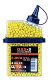 0,12g GSG-9 BBS Kaliber 6mm 2000 Stück gelb Airsoft Kugeln Softair Munition Softairkugeln Airsoft Patronen Softgun Kugeln für Softairpistolen Airsoftgewehre Luftgewehr Softairwaffe