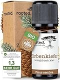 rooted.® BIO Zirbenöl 10ml [100% NATURREIN] - Echter Tiroler Zirbelkiefer - Pinus cembra - Ätherisches Zirbenkieferöl für Aromatherapie, Duftlampe, Diffusoren, Raumduft, Duftkerzen und -Seifen