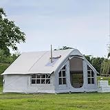 Generico Aufblasbares Zelt für 4 Jahreszeiten, Pop-Up-Zelt mit Pumpe und Wagenheber für Öfen, großes wasserdichtes Zelt für Camping, 6 Personen, Familie, Luftzelte für 6-8 Personen, aufblasbar, UPF50+