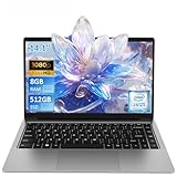 Auusda 14.1 Inch Laptop 8GB RAM 512GB SSD, 3TB Storage Expand, Celeron J4125 Up to 2.5 GHz, Thin and Light Laptop, 5G WiFi, IPS 2K FHD, Webcam, Mini HDMI, USB 3.0 x2, for Gamer Notebook