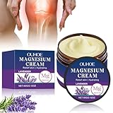 Magnesium Creme, Magnesium Sleep Cream,Lndert Gelenk- und Muskelschmerzen, verbessert den Schlaf, beruhigt die Haut, füllt Magnesium auf, enthält Lavendel, Allantoin, Kokosöl, Sheabutter