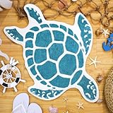 Haull Badteppich mit Meeresschildkröte, Strandmatten, rutschfest, türkisfarbene Schildkröte, waschbarer Bezug, Bodenvorleger, Tropen, Sommer, Ozean, Badezimmermatte für Tür, Wohnzimmer, Schlafzimmer,