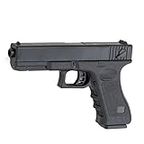 Airsoft Pistole Federdruck Waffe mit 0,5 Joule, inkl. 100 x 6 mm BB Soft-Air Kugeln, HiCap Magazin 12 Schuss Softair Gun Erbsenpistole Spring Pistol