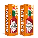 TABASCO® Original Red Pepper Sauce 2 x 350ml ist die kostengünstigste Variante! - aus nur drei 100% natürliche Zutaten - 3 Jahre Reifezeit scharfe Chili-Sauce - Glasflasche
