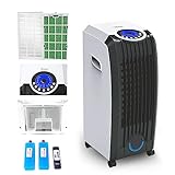 Zilan 3in1 Aircooler | 7,5h Timer | 8 Liter | Luftreiniger | Luftkühler| Klima Anlage | Klimagerät | Ventilator mit Fernbedienung | Luftbefeuchtung | Mobile Klimaanlage | Klima