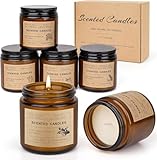 Duftkerze im Glas, 6Stück Duftkerzen Geschenke für Frauen Männer, Duftkerzen Natürliche Sojakerzen für zu Hause, Aromatherapie Kerzen Set 150 Stunden Brenndauer, Kleine Geschenke für Weihnachten