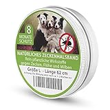 MEDIDOG Natürliches Zeckenhalsband – Größe L 62 cm, für mittlere und große Hunde – mit Zistrose- & Lavendelöl – ohne Chemie