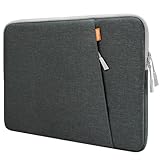 JETech Laptoptasche Hülle für 13,3 Zoll MacBook Air/Pro, 14 Zoll MacBook Pro 2021 M1, 13-13,6 Zoll Notebook, Wasserdicht Laptophülle Stoßfest Laptop Sleeve mit Zubehörtasche (Dunkelgrau)