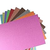 40 Blatt Glitzerpapier zum Basteln, Tonkarton A4 Bunt, 230 g/m² 20 Farben Glitzer Bastelpapier, Bunt Glitzer Papier, Tonpapier A4 Buntpapier Bastelkarton zum Basteln Gestalten Scrapbooking
