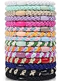 Kievano Haargummi Damen 42 Stück, Bunte Zopfgummis für Frauen & Mädchen, Ø 6cm Elastische Haarbänder aus Polyester, Stylische Pferdeschwanzhalter für Dickes, Lockiges & Glattes Haar