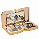 Augenschminke 10 Farben Wasserdicht Glitter Lidschatten Eyeshadow Palette make up Palette mit Pinsel (Type6)