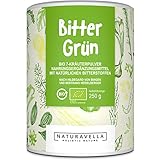 NATURAVELLA BitterGrün – Bio Bitterstoffe 7 Kräuter-Pulver I 250g | Hochwertige Bitterkräuter nach Hildegard von Bingen & Bertrand Heidelberger | Vegan, laborgeprüft | Verdauung, Leber & Stoffwechsel