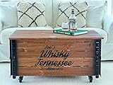 Uncle Joe´s Couchtisch XL Whisky Truhentisch Truhe Vintage Holz braun mit Stauraum Holzkiste Beistelltisch Landhaus Wohnzimmertisch Holztisch