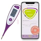 cyclotest mySense Bluetooth Basalthermometer inkl. zertifizierter App für Verhütung, Zykluskontrolle oder Kinderwunsch nach NFP ohne Abo, LCD