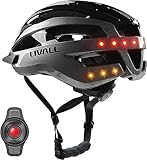 LIVALL Smart Fahrradhelm mit LED Rücklicht und Blinker, Bluetooth Fahrradhelm mit drahtloser Fernbedienung, SOS-Warnung und eingebautem Mikrofon und Lautsprecher, Herren und Damen