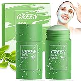 2 Stück Mask Clay Stick, The Original Green Tea Mask Stick, Grüntee Maske Ölkontrolle Anti Akne Fest Fein, Für Schönheitsreinigung Haut feuchtigkeitsspendend pflegend…