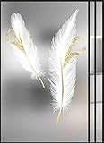 Fensterfolie Goldenes Weißes Herz Milchglasfolie Selbstklebend Sichtschutzfolie Fenster Klebefolie Fenster Sichtschutz Bad Folie für Fenster Fensterfolie Blickdicht von Aussen 45x90cm/1 Pcs