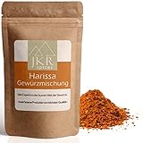 JKR Spices® Harissa Gewürz 250g - Harissa Pulver ideal für die traditionelle Harissa Paste und nordafrikanische Gerichte - vegan - für Gemüse, Fisch, Fleisch | 100% natürlich ohne Zusätze