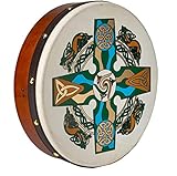 Traditioneller irischer keltischer Bodhran mit Schlägel und DVD, 30,5 cm, Fair Trade, handgefertigt in Irland