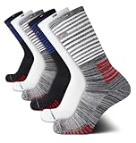 Tommy Hilfiger Crew-Socken für Herren, 6er-Pack, leistungsstarke, komfortable, gepolsterte Sportsocken, atmungsaktive Crew-Socken für Herren (40-47), Marineblau, sortiert, 39-46 EU