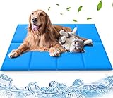Haustier Kühlmatte für Hunde und Katzen, 120cm × 75cm Lidasen Grosse Besser Verschleißfest Hundematte mit Natürliches Selbstkühlendes Gel, Komfortabel Wasserdicht kühlende Haustier Matte