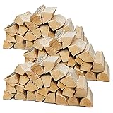 Flameup Brennholz Buche, Kaminholz mit Rinde, Buchenholz, Feuerholz für Ofen, Kamin, Kaminofen, Feuerschale, Grill, Holzscheite 25 cm, getrocknet, Menge:90 kg