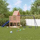Snsowed Spielturm mit Rutsche Leiter Schaukeln, Spielplatz Für Garten, Spielturm Mit Rutsche Und Schaukel, Spielhaus Garten, Spielplatz Outdoor Garten, Massivholz Douglasie