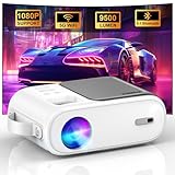 Mini Beamer, XIWBSY 9500 Lumen Bluetooth Beamer 1080P Unterstützung, 5G WiFi LED Heimkino Portable Projektor, Kompatibel mit TV Stick/X-Box/DVD/Laptop/Smartphone/Android/HDMI/USB