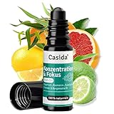 Casida® Duft Roll-on - Duftöl, Aromaöl, Ätherisches Öl für die Aromapflege unterwegs - aus der Apotheke - 10 ml (Konzentration & Fokus)