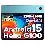 DOOGEE Tab E3+ Android 15 AI Tablet 12 Zoll, Helio G100 Octa Core, 32GB RAM+256GB ROM/2TB, 90Hz FHD+ 8800mAh Gaming Tablet mit SIM Card Slot, Gemini AI, Tablets Dual 4G LTE+5G WiFi, Quad-Lautsprecher