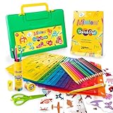 Mimtom Malschablonen für Kinder | 60-teiliges Zeichenschablonen-Set mit über 370 inspirierenden Formen für viele Stunden Spaß und Kreativität | Schablonen zum Malen und Lernen ab 3 Jahren