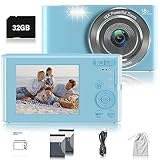 Digitalkamera 1080P 44MP mit 32GB SD-Karte, 2,4 Zoll Point and Shoot Kamera mit 16X Digitalzoom, Kompakte Mini Kamera Kinder Kamera für Teenager Jungen Mädchen Erwachsene Studenten Senioren