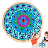 Edelsteine aus Holz - Regenbogen Stapelwürfel, funkelndes Lernset | frühes Lernen Entwicklungsornament für Kleinkinder, Farbsortierung, formatio