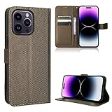 Baifu Lederhülle für Phone 15 Pro/IP 15 Pro Hülle, Flip Case mit Stand, Diamant Cover Etui Handyhülle für Phone 15 Pro/IP 15 Pro，Diamant02