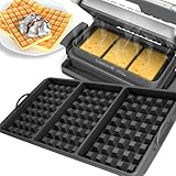 Waffeleinsatz kompatibel mit Tefal OptiGrill XL, 4in1 XL, 2in1 XL, Elite XL, Plus + XL, Elite Plus XL, Backschaleneinsatz aus Silikon, Belgische Waffeln, Waffel, Zubehör